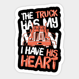 Truck Driver Wife Trucker Girlfriend OTR Gift Idea Sticker